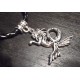 Silver Mermaid Pendant Necklace With Rope Chain & Clasp